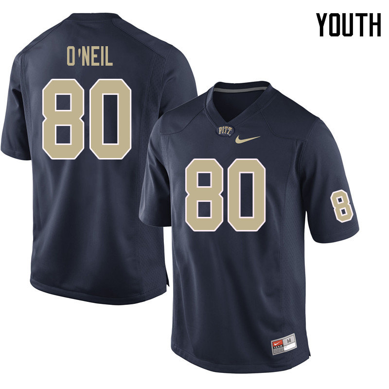 Youth #80 Cameron O'Neil Pittsburgh Panthers College Football Jerseys Sale-Navy